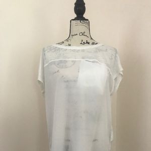 Banana Republic Sheer white top Size M